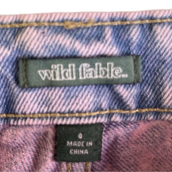 Wild Fable womens High Rise Bermuda Denim Acid Wash Pink Size 0 NWT - Picture 10 of 16